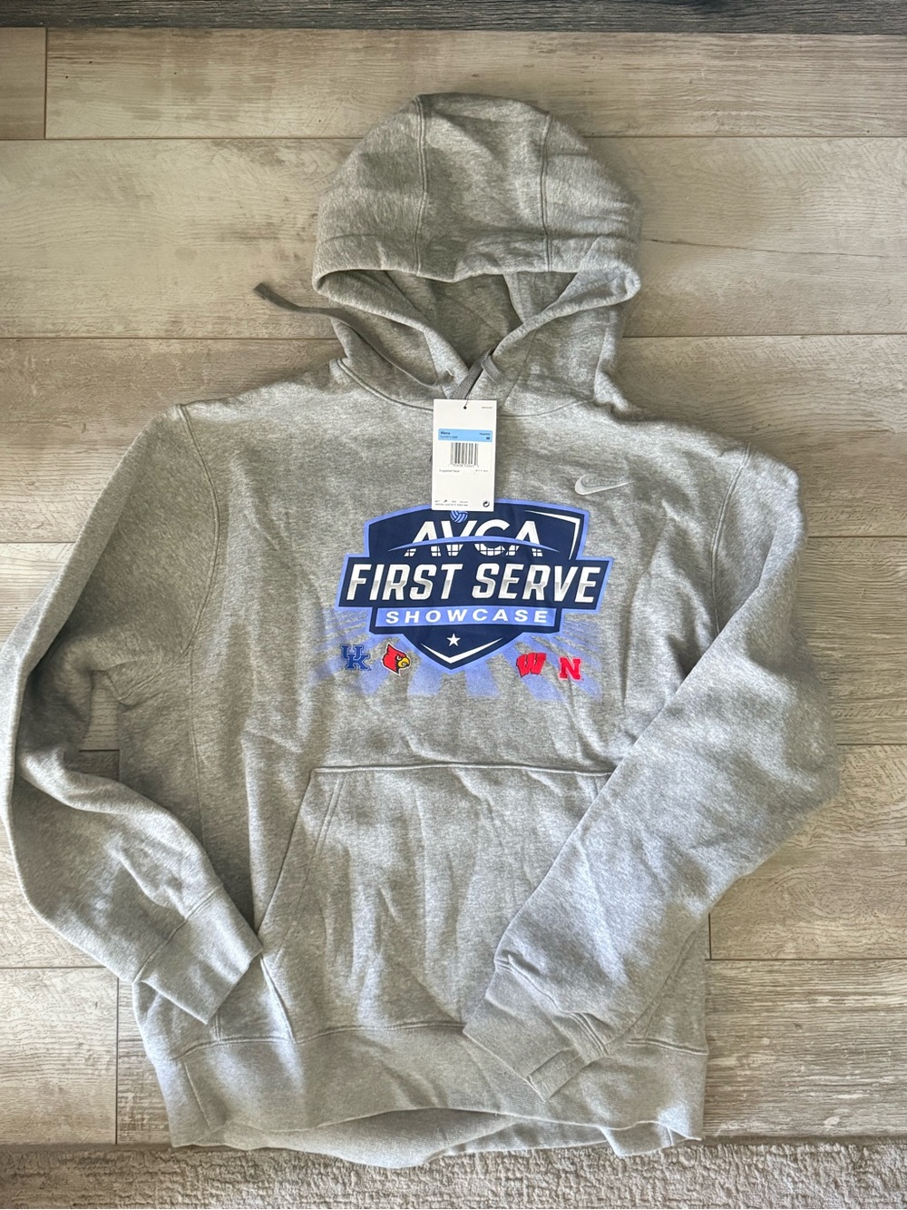Nike AVCA First Serve Showcase Volleyball Hoodie Men’s Medium Gray NWT